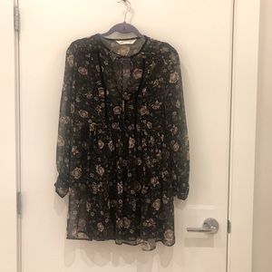 Zara chiffon floral dress